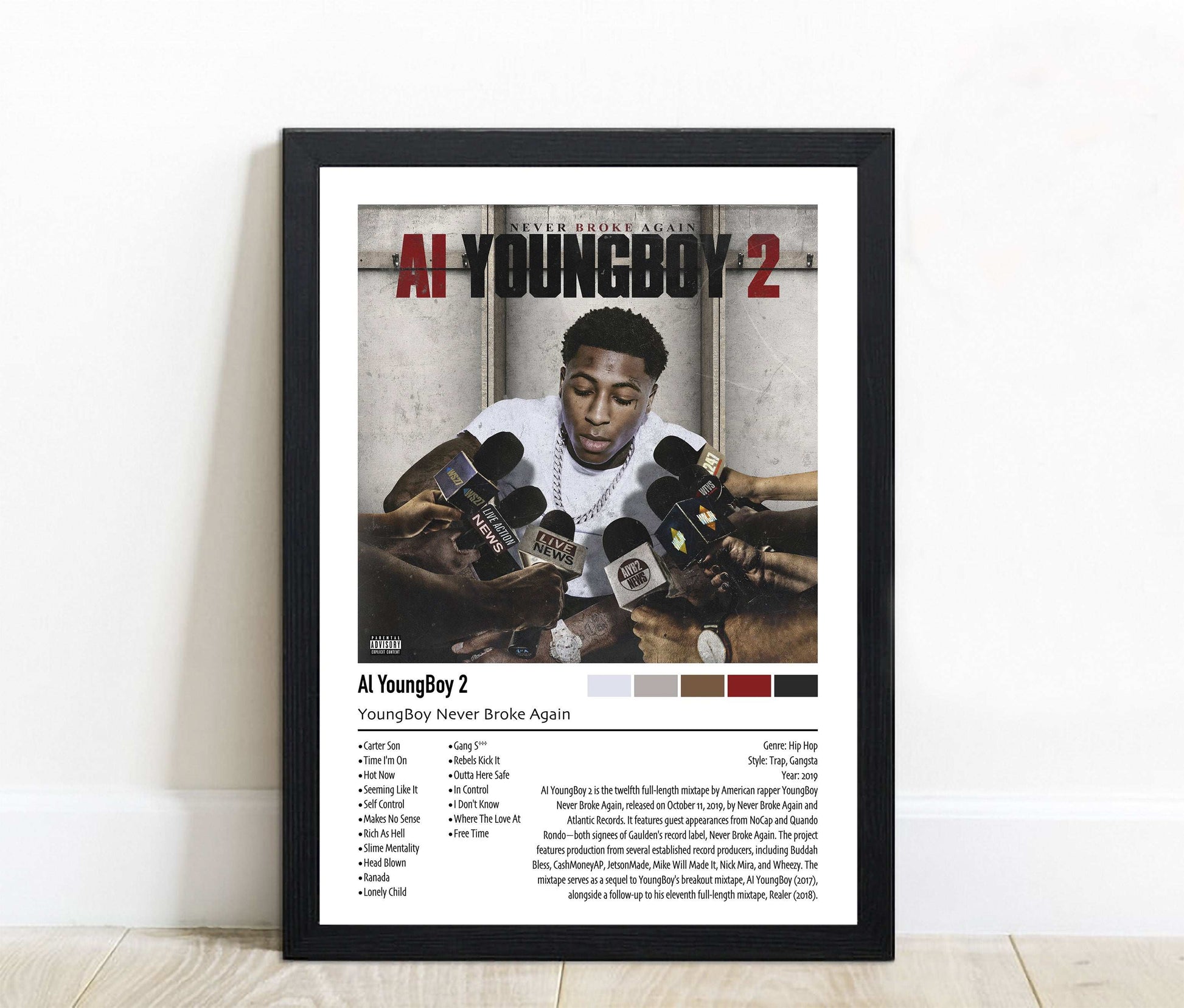 YoungBoy Never Broke Again | Al YoungBoy 2 | Custom Album Cover Poster Print