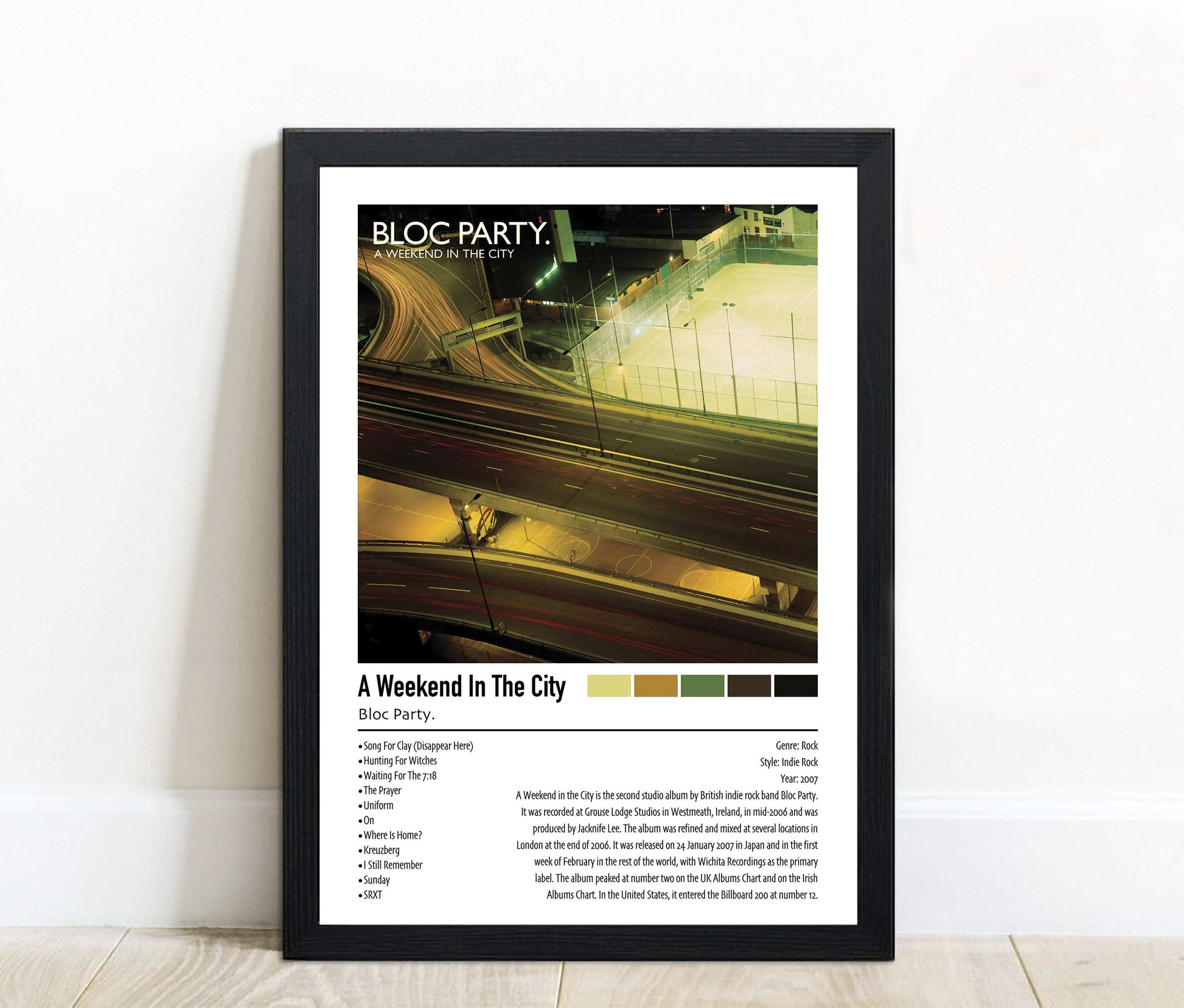 Bloc Party. | A Weekend In The City | Custom Album Cover Poster Print