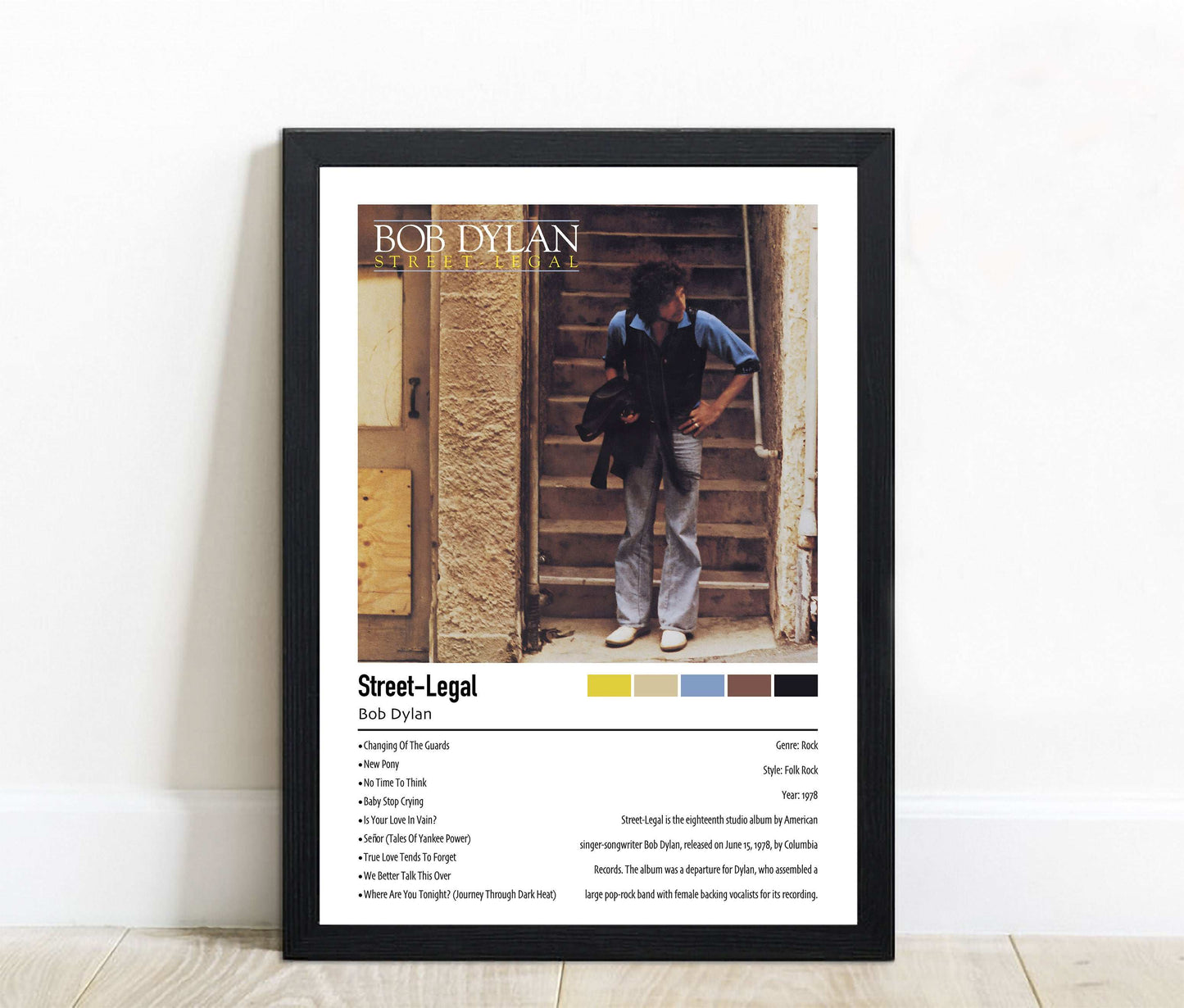 Bob Dylan | Street-Legal | Custom Album Cover Poster Print
