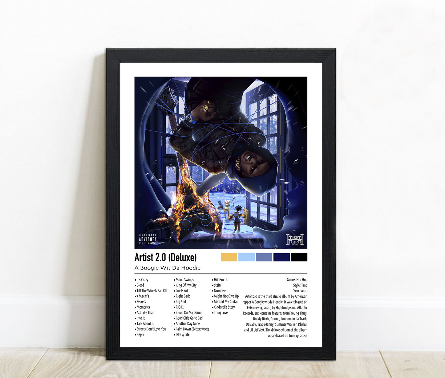 A Boogie Wit Da Hoodie | Artist 2.0 (Deluxe) | Custom Album Cover Poster Print