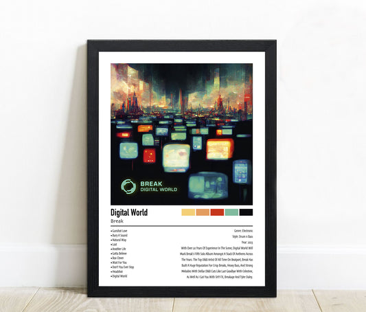 Break | Digital World | Custom Album Cover Poster Print