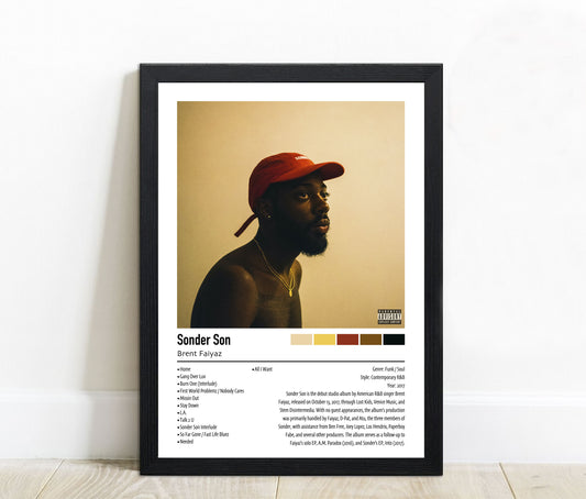 Brent Faiyaz | Sonder Son | Custom Album Cover Poster Print