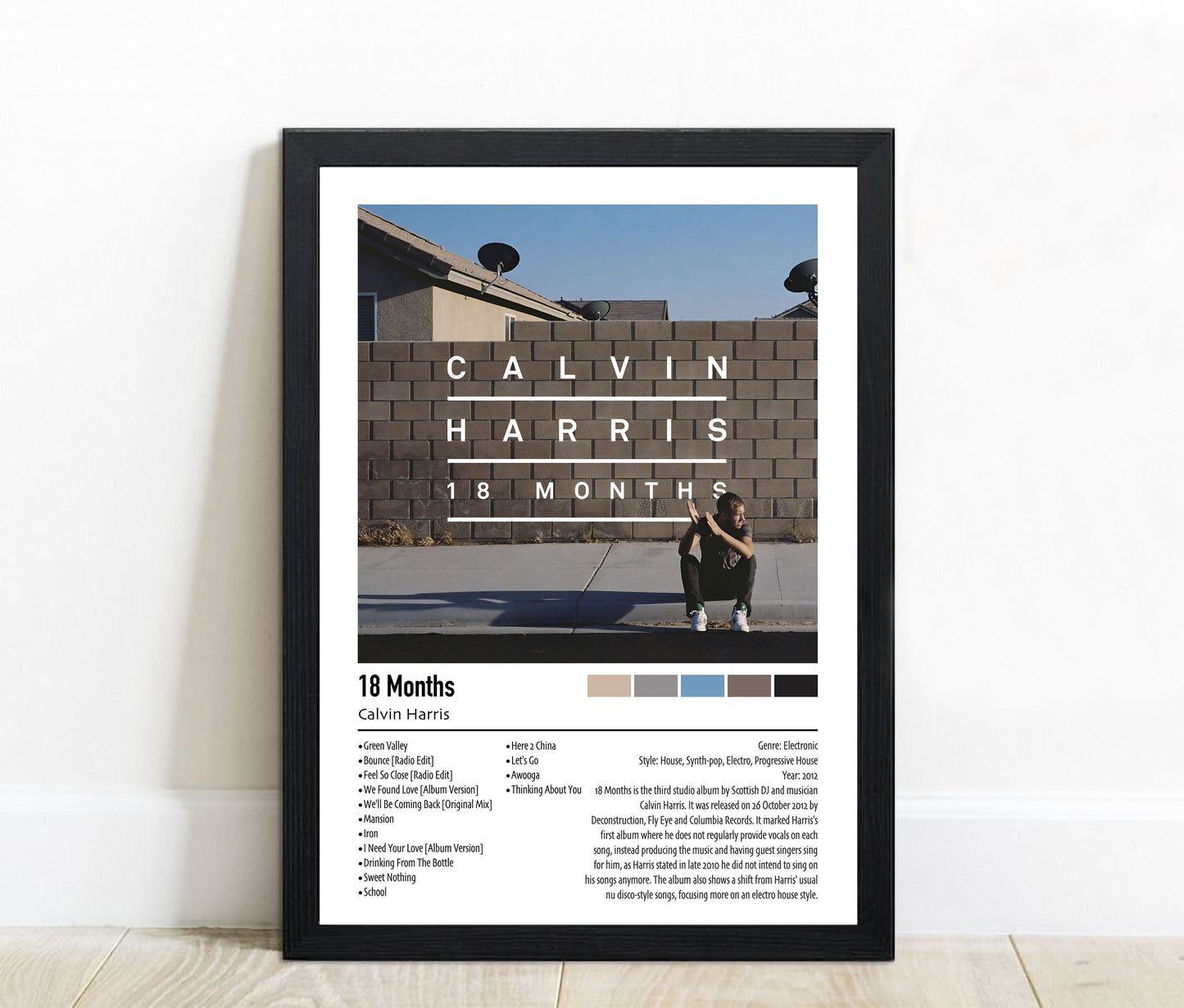 Calvin Harris | 18 Months | Custom Album Cover Poster Print