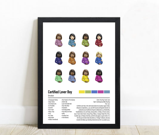 Drake | Certified Lover Boy | Custom Album Cover Poster Print