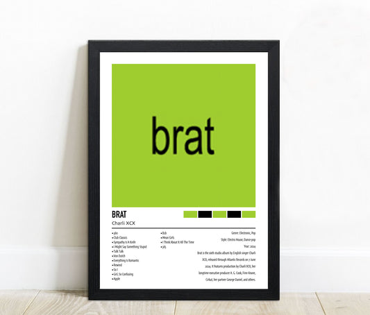 Charli XCX | Brat | Custom Album Cover Poster Print