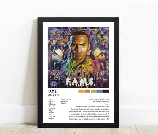 Chris Brown | F.A.M.E. | Custom Album Cover Poster Print