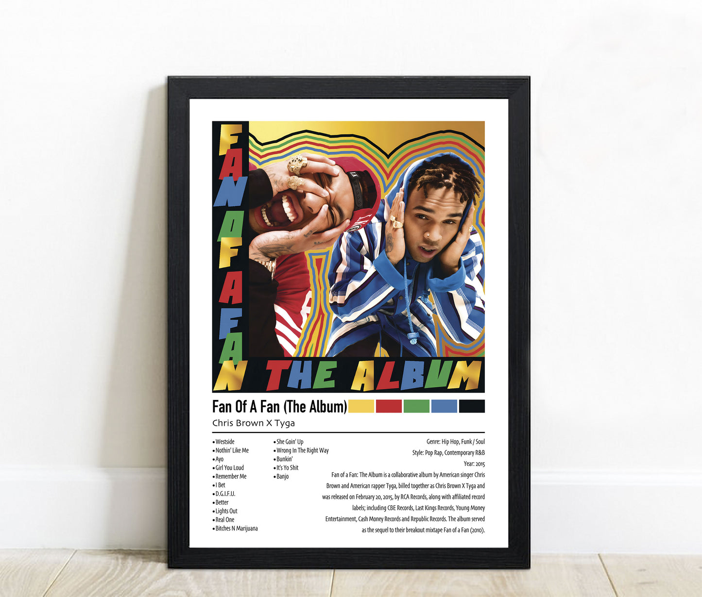 Chris Brown X Tyga | Fan Of A Fan (The Album) | Custom Album Cover Poster Print