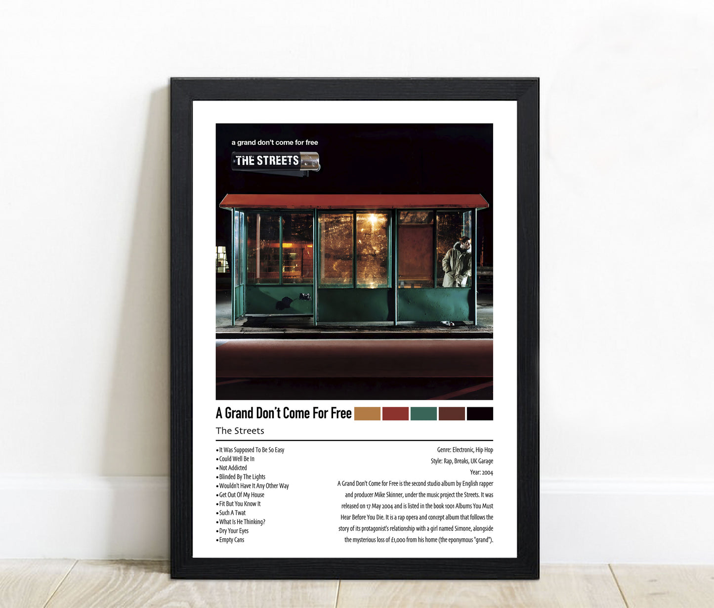The Streets | A Grand Don't Come For Free | Custom Album Cover Poster Print