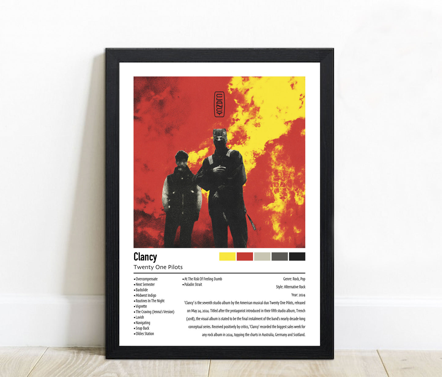Twenty One Pilots | Clancy | Custom Album Cover Poster Print