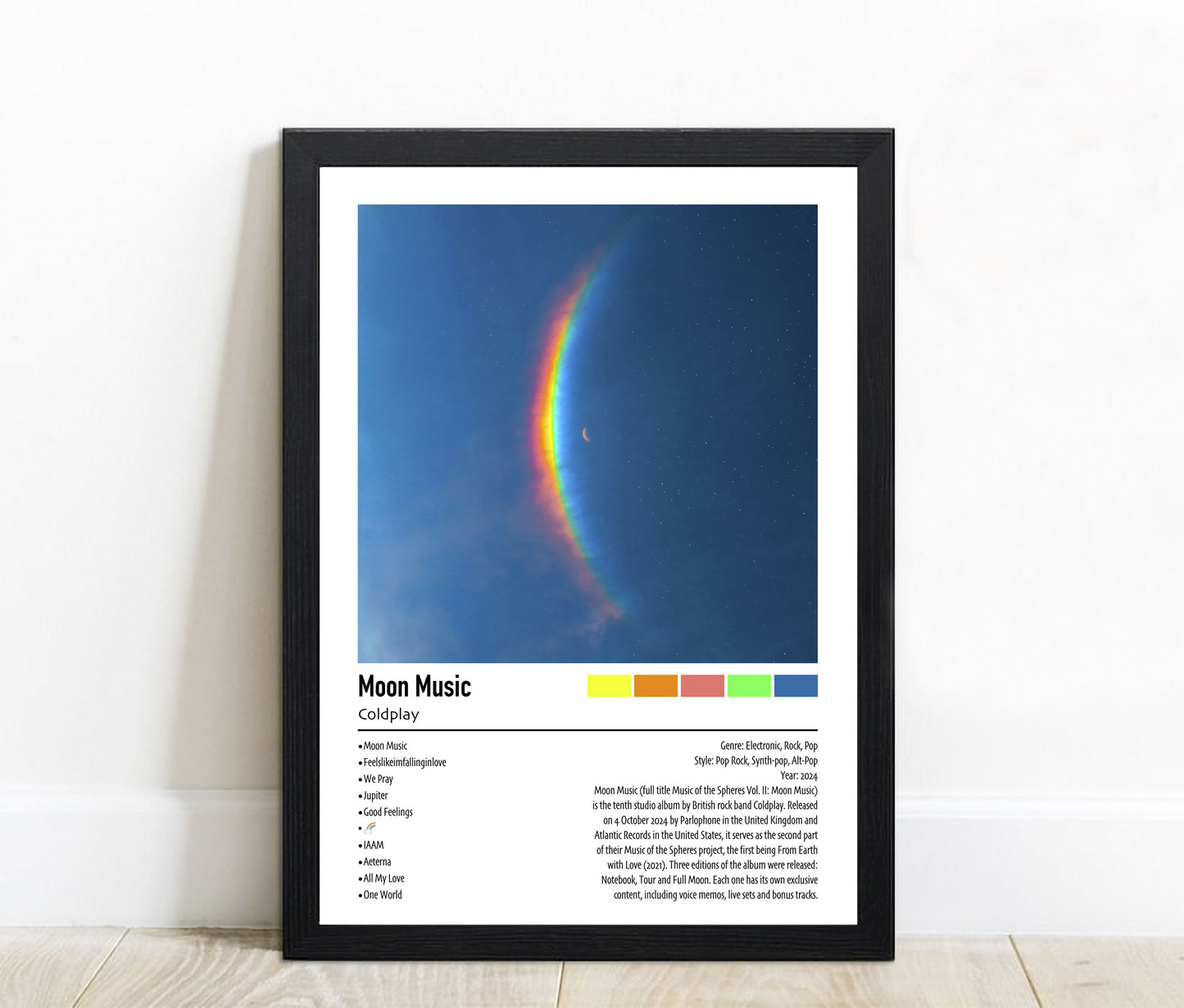 Coldplay | Moon Music | Custom Album Cover Poster Print