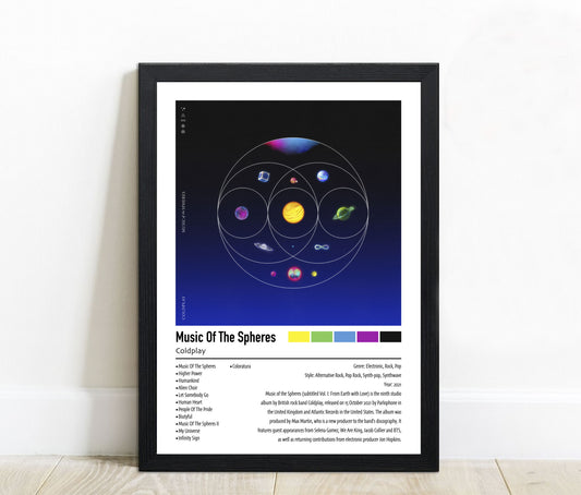 Coldplay | Music Of The Spheres | Custom Album Cover Poster Print