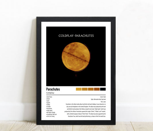 Coldplay | Parachutes | Custom Album Cover Poster Print