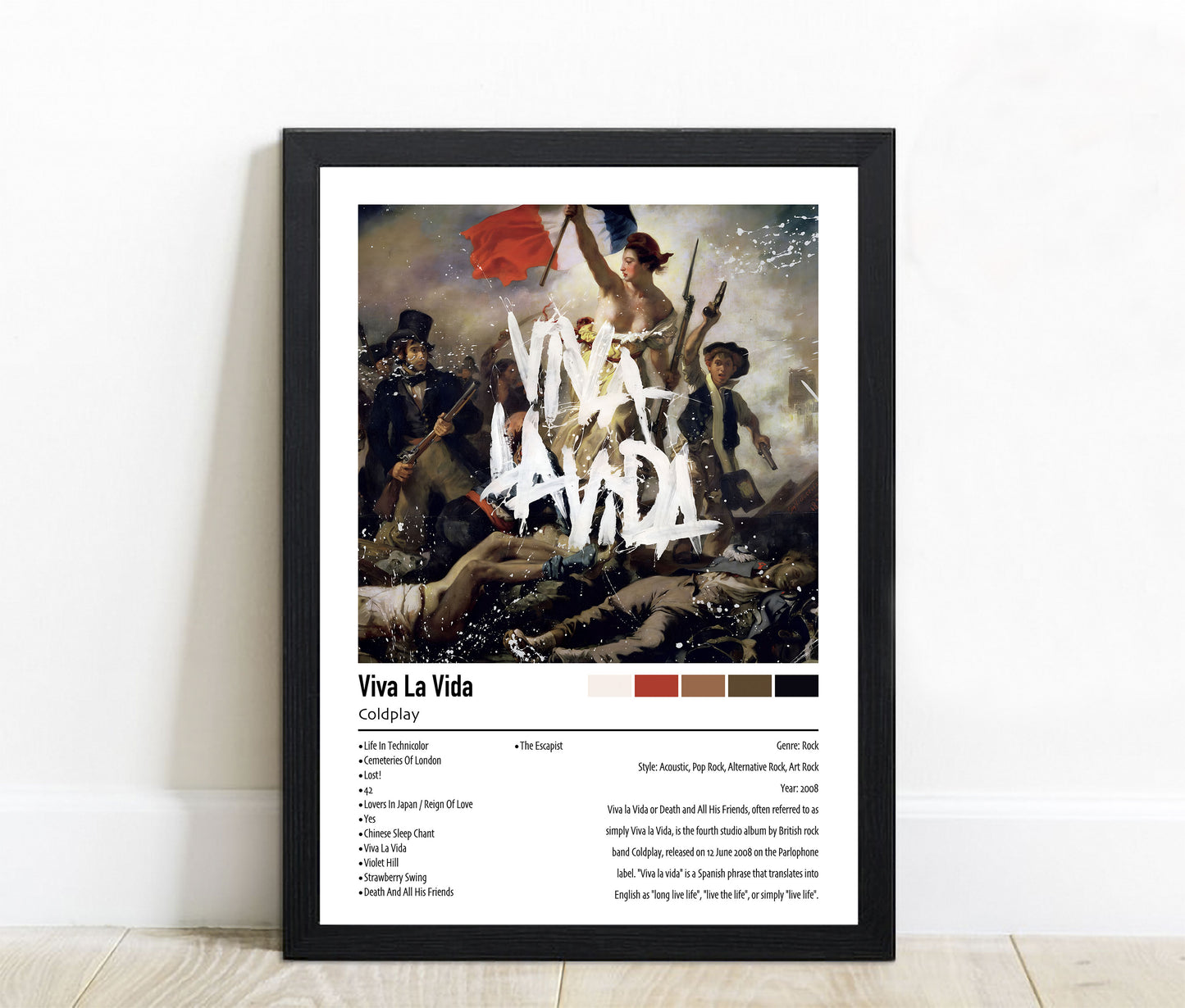 Coldplay | Viva La Vida | Custom Album Cover Poster Print
