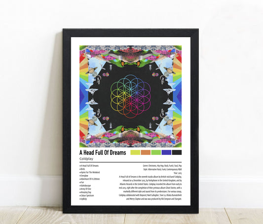 Coldplay | A Head Full Of Dreams | Custom Album Cover Poster Print