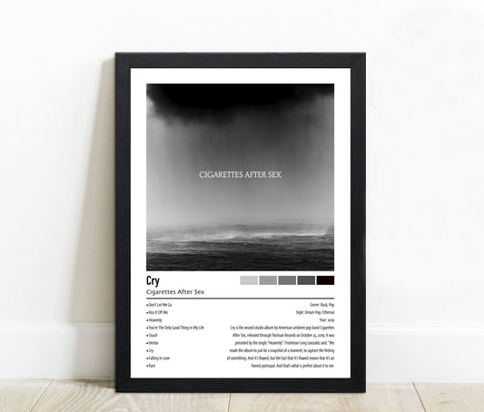 Cigarettes After Sex | Cry | Custom Album Cover Poster Print
