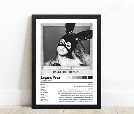 Ariana Grande | Dangerous Woman | Custom Album Cover Poster Print