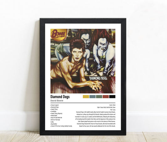 David Bowie | Diamond Dogs | Custom Album Cover Poster Print