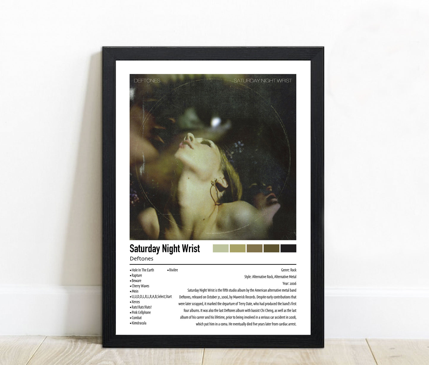 Deftones | Saturday Night Wrist | Custom Album Cover Poster Print