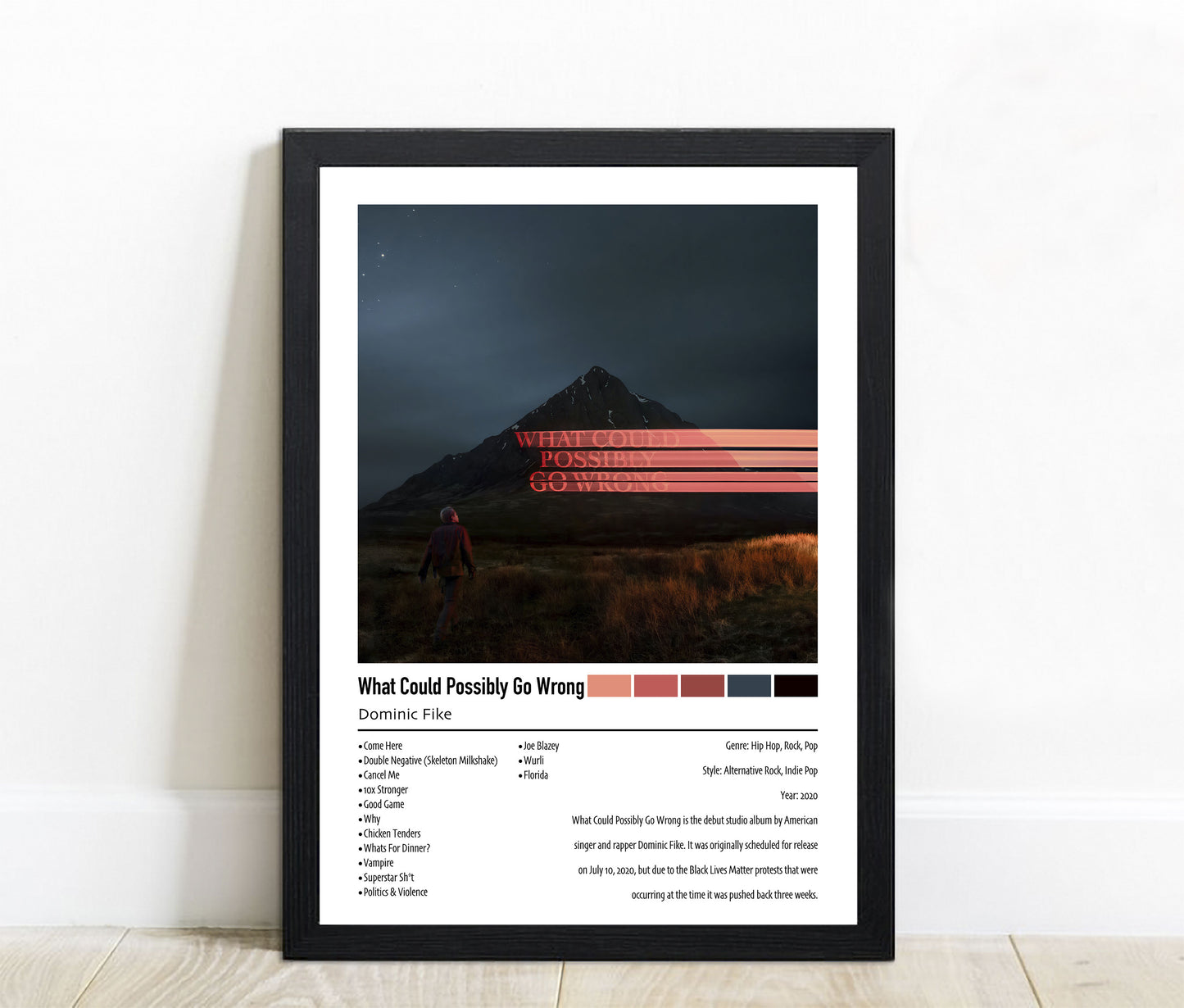 Dominic Fike | What Could Possibly Go Wrong | Custom Album Cover Poster Print