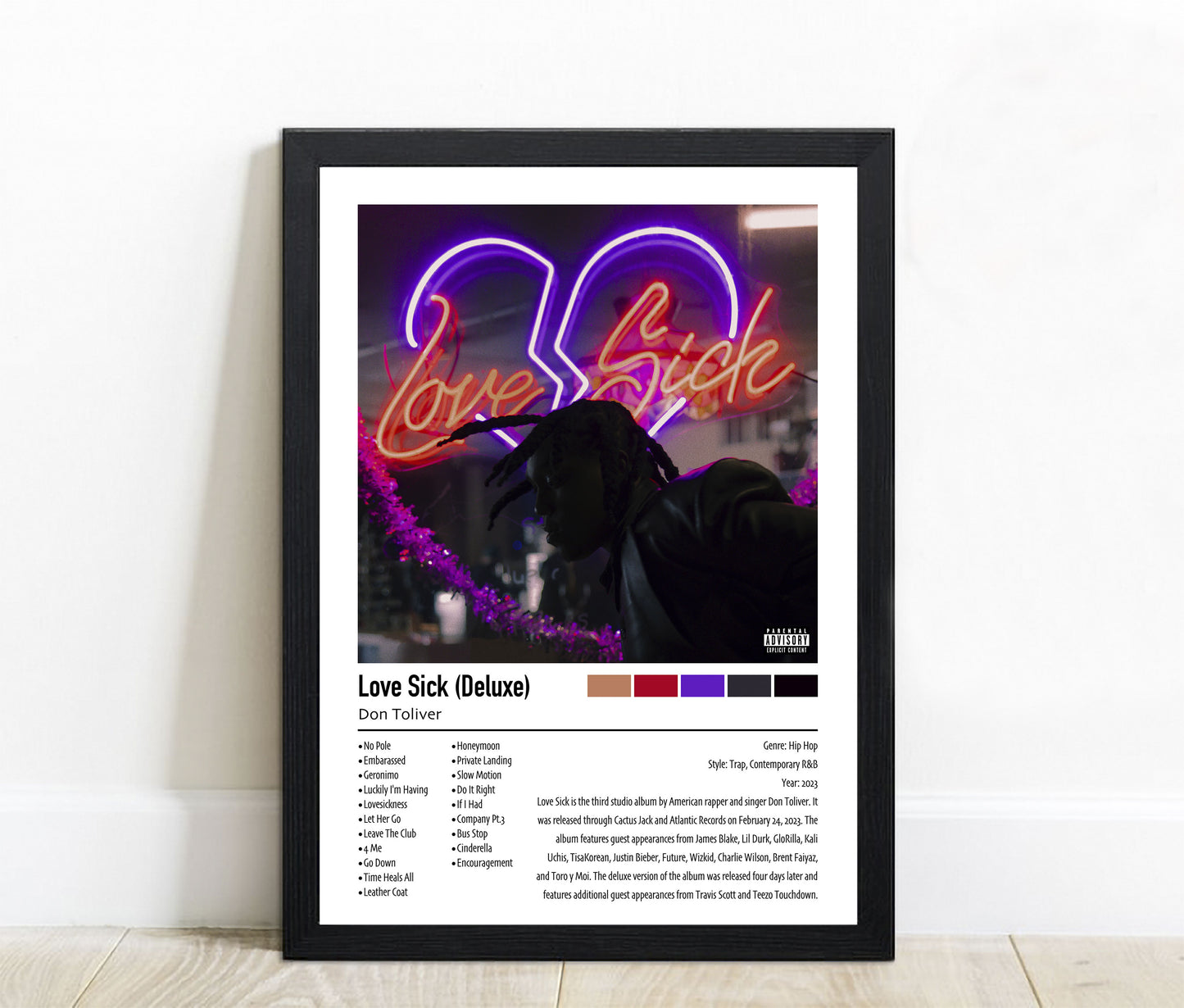 Don Toliver | Love Sick (Deluxe)| Custom Album Cover Poster Print