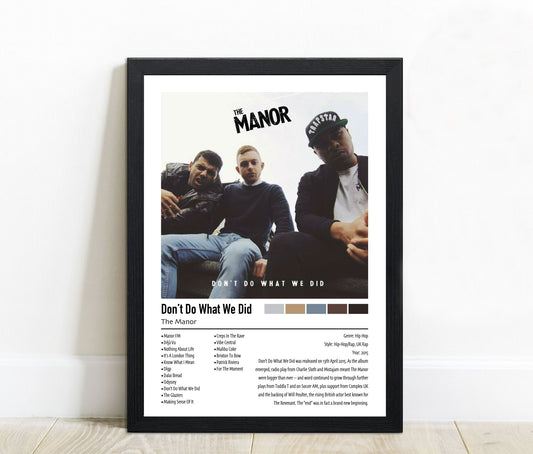 The Manor | Don't Do What We Did | Custom Album Cover Poster Print