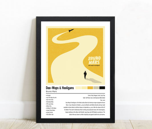 Bruno Mars | Doo-Wops & Hooligans | Custom Album Cover Poster Print