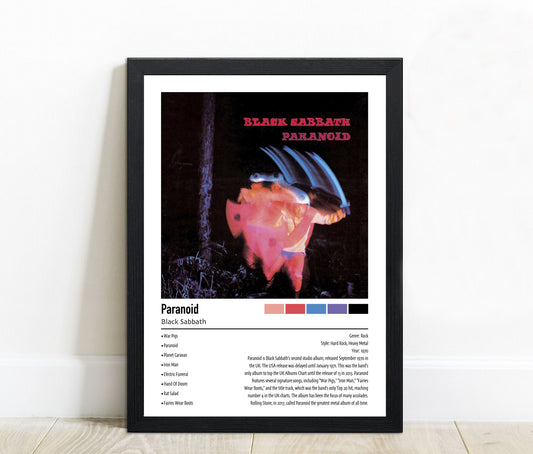 Black Sabbath | Paranoid | Custom Album Cover Poster Print