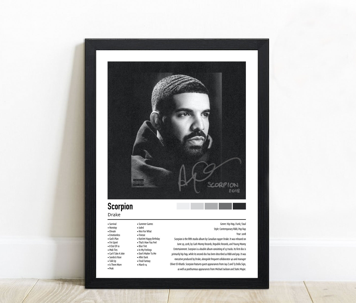 Drake | Scorpion | Custom Album Cover Poster Print