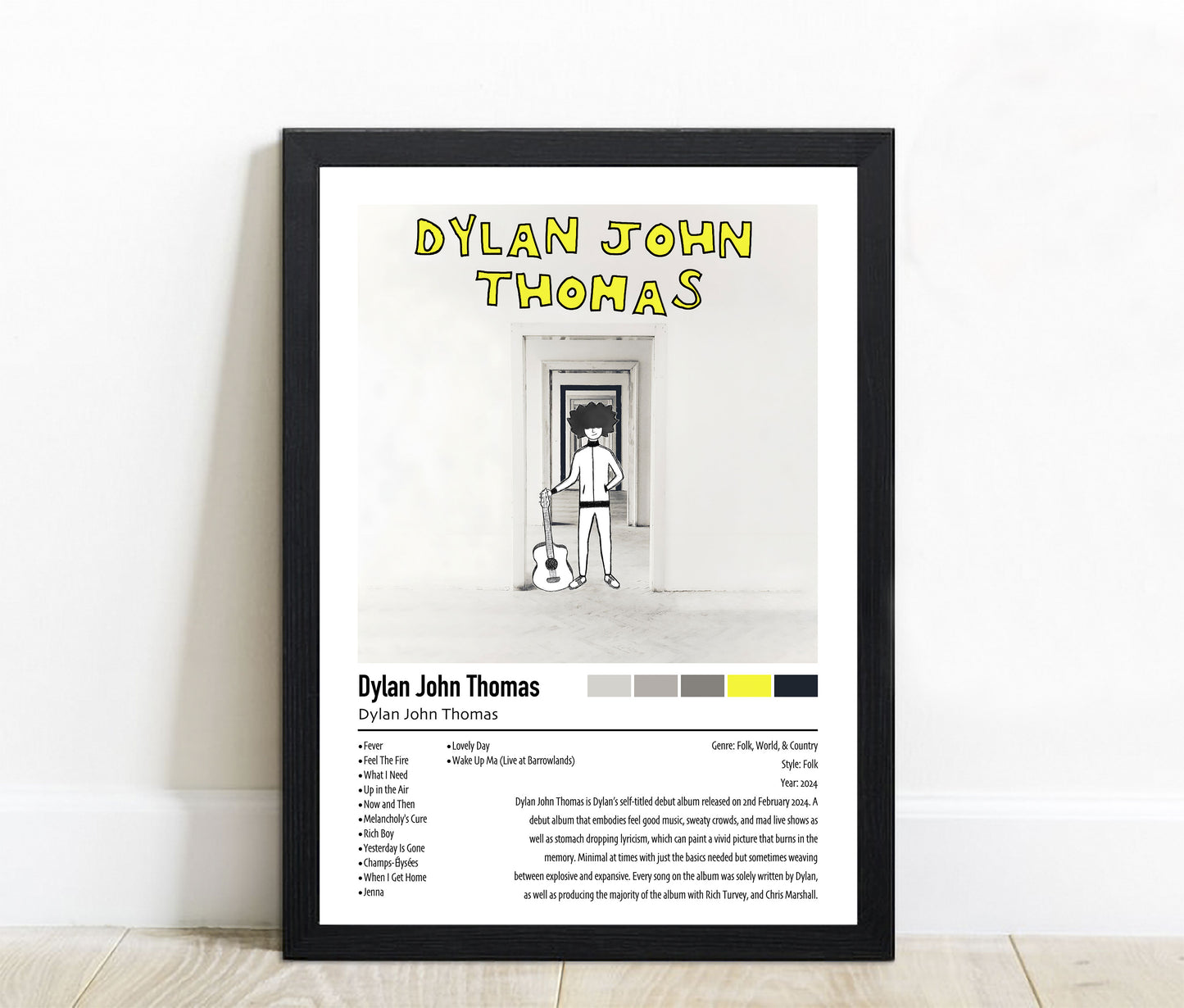Dylan John Thomas | Dylan John Thomas | Custom Album Cover Poster Print