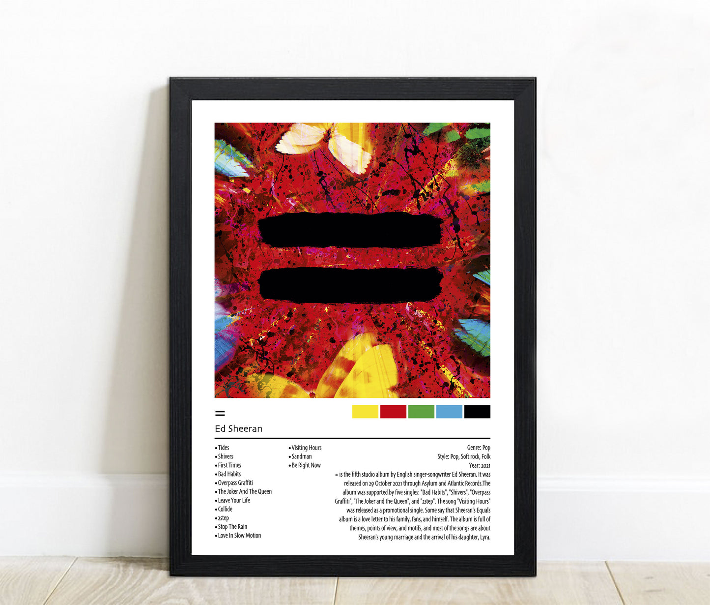 Ed Sheeran | Equals | Custom Album Cover Poster Print