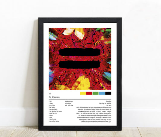 Ed Sheeran | Equals | Custom Album Cover Poster Print