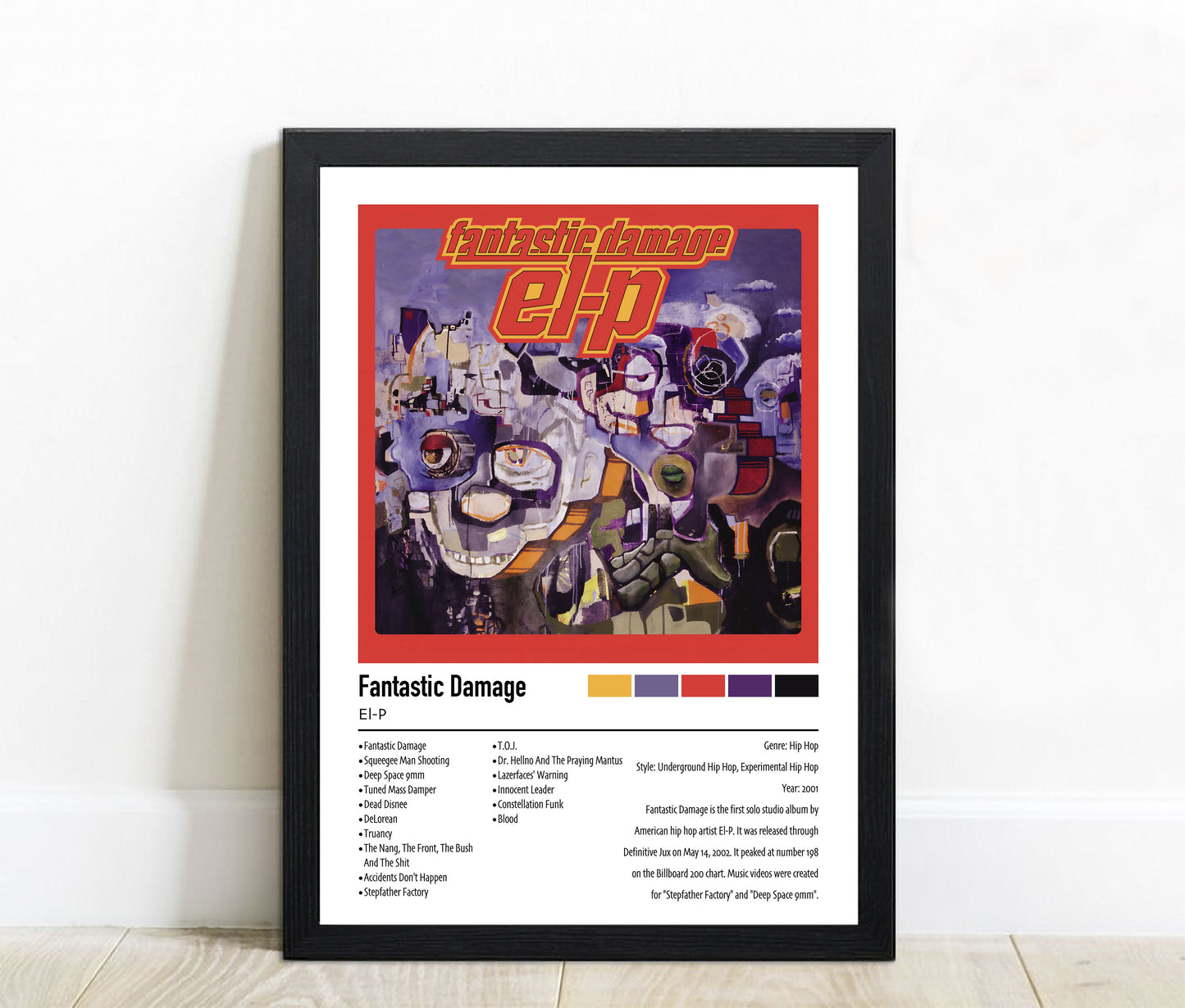 El-P | Fantastic Damage | Custom Album Cover Poster Print
