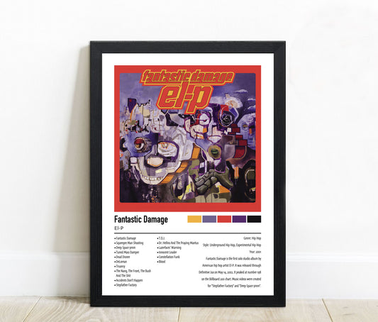 El-P | Fantastic Damage | Custom Album Cover Poster Print