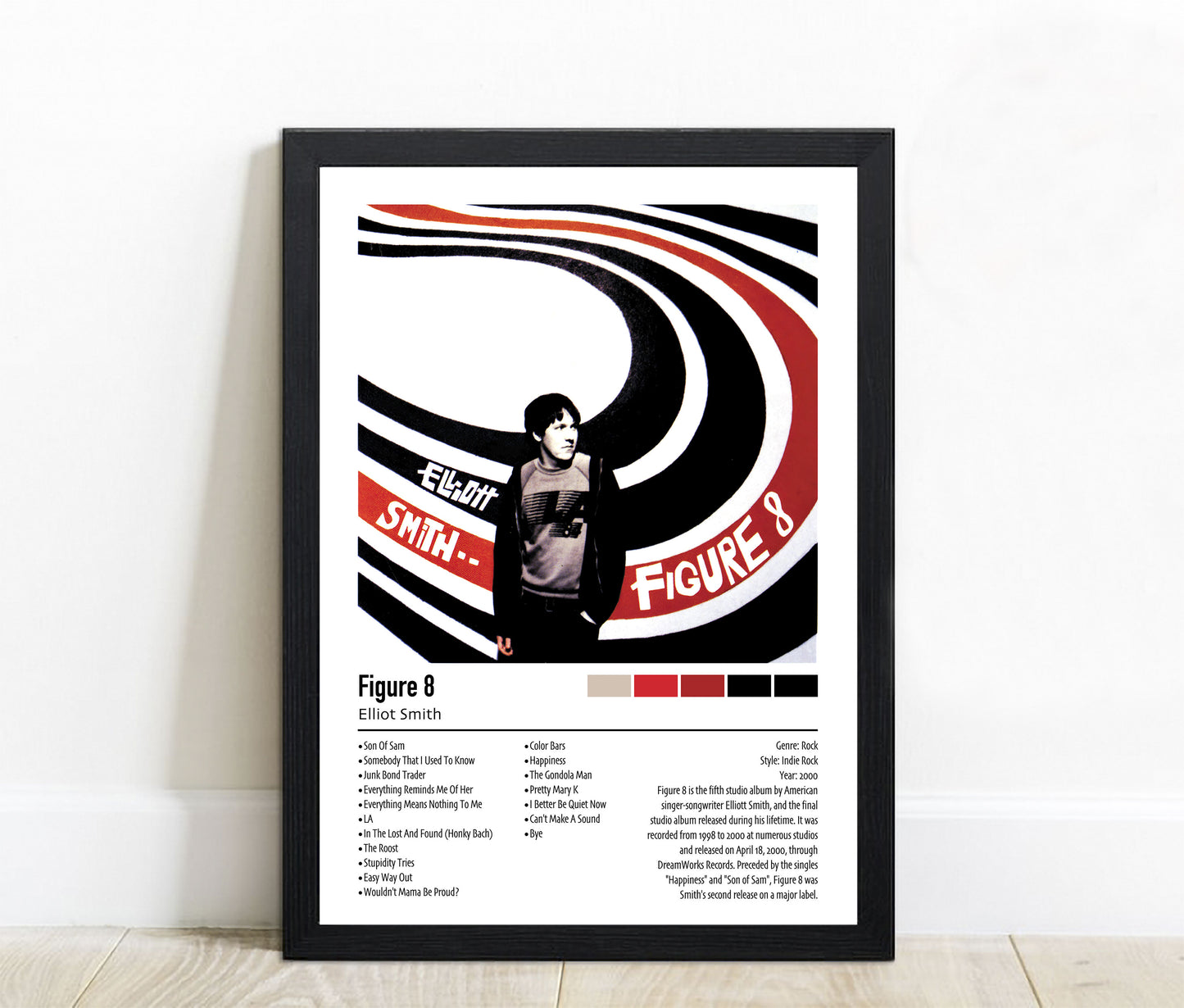 Elliot Smith | Figure 8 | Custom Album Cover Poster Print