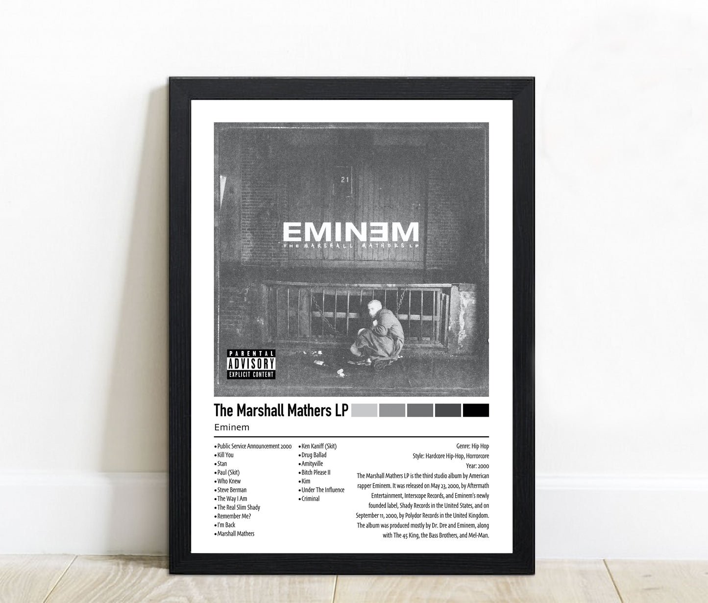 Eminem | The Marshall Mathers LP | Custom Album Cover Poster Print