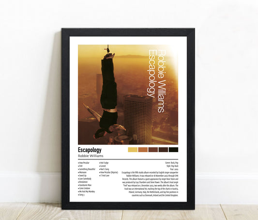 Robbie Williams | Escapology | Custom Album Cover Poster Print