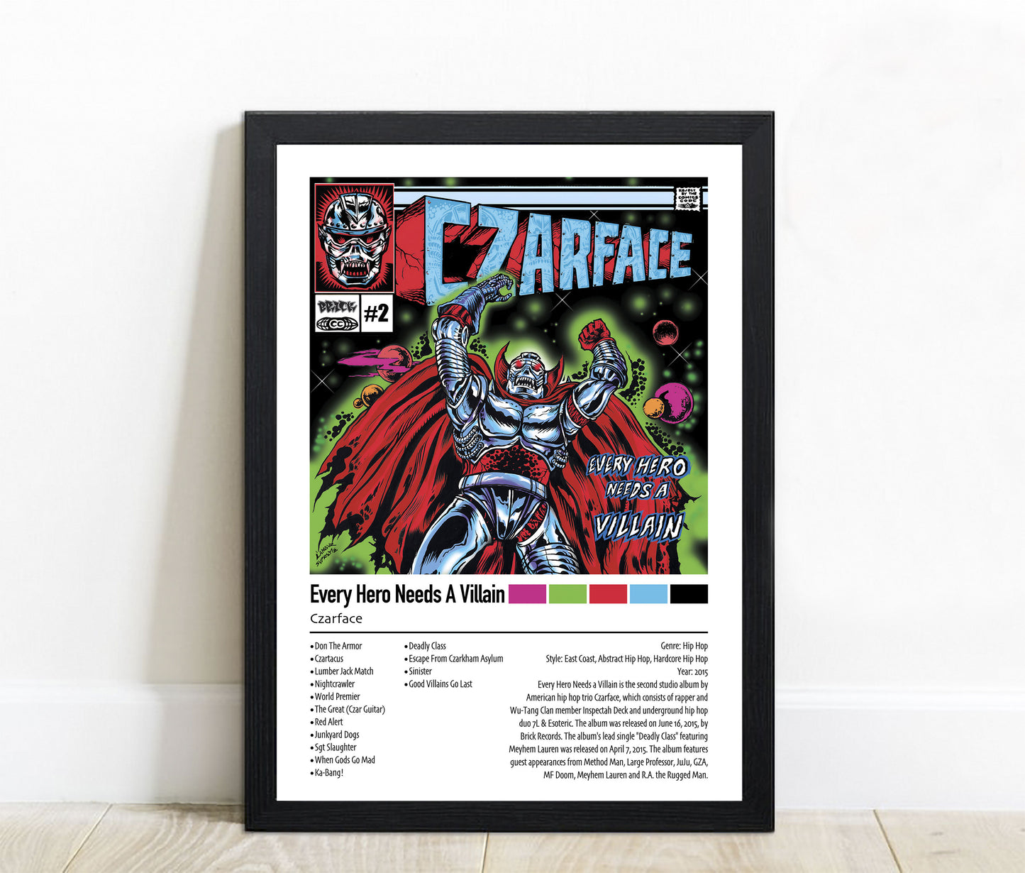 Czarface | Every Hero Needs A Villain | Custom Album Cover Poster Print