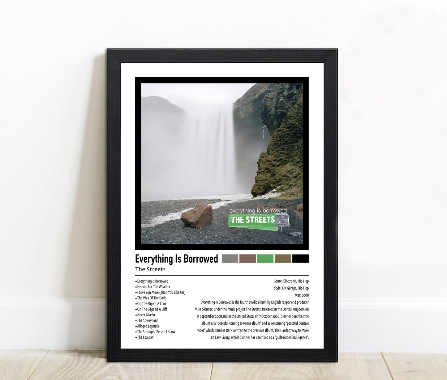 The Streets | Everything Is Borrowed | Custom Album Cover Poster Print