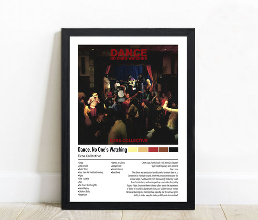 Ezra Collective | Dance, No One's Watching | Custom Album Cover Poster Print