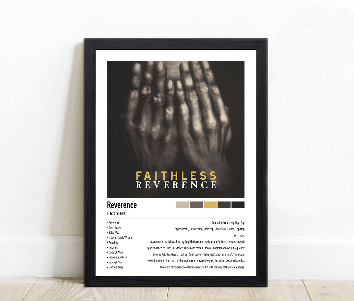 Faithless |  Reverence | Custom Album Cover Poster Print
