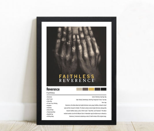 Faithless |  Reverence | Custom Album Cover Poster Print