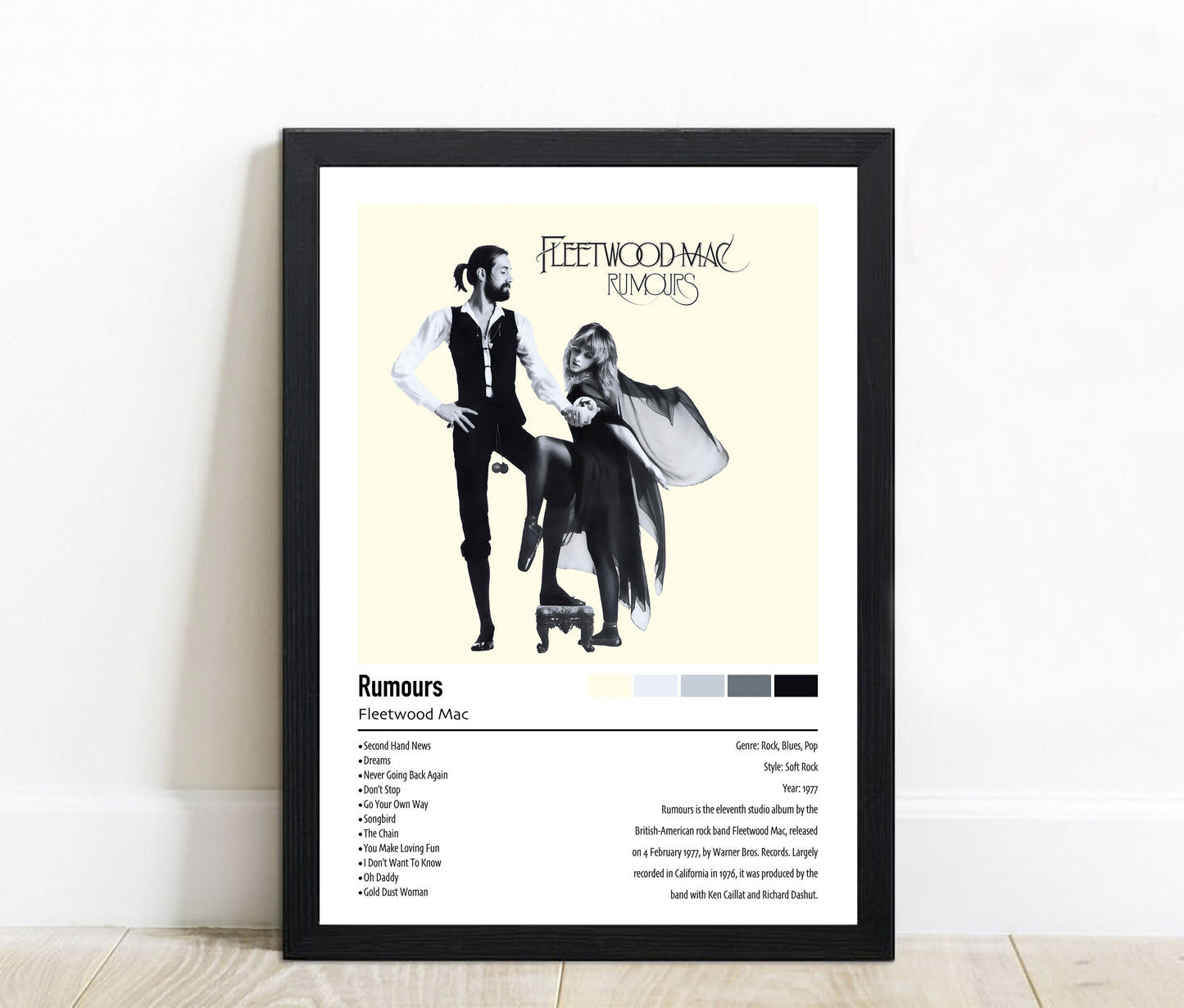 Fleetwood Mac | Rumours | Custom Album Cover Poster Print
