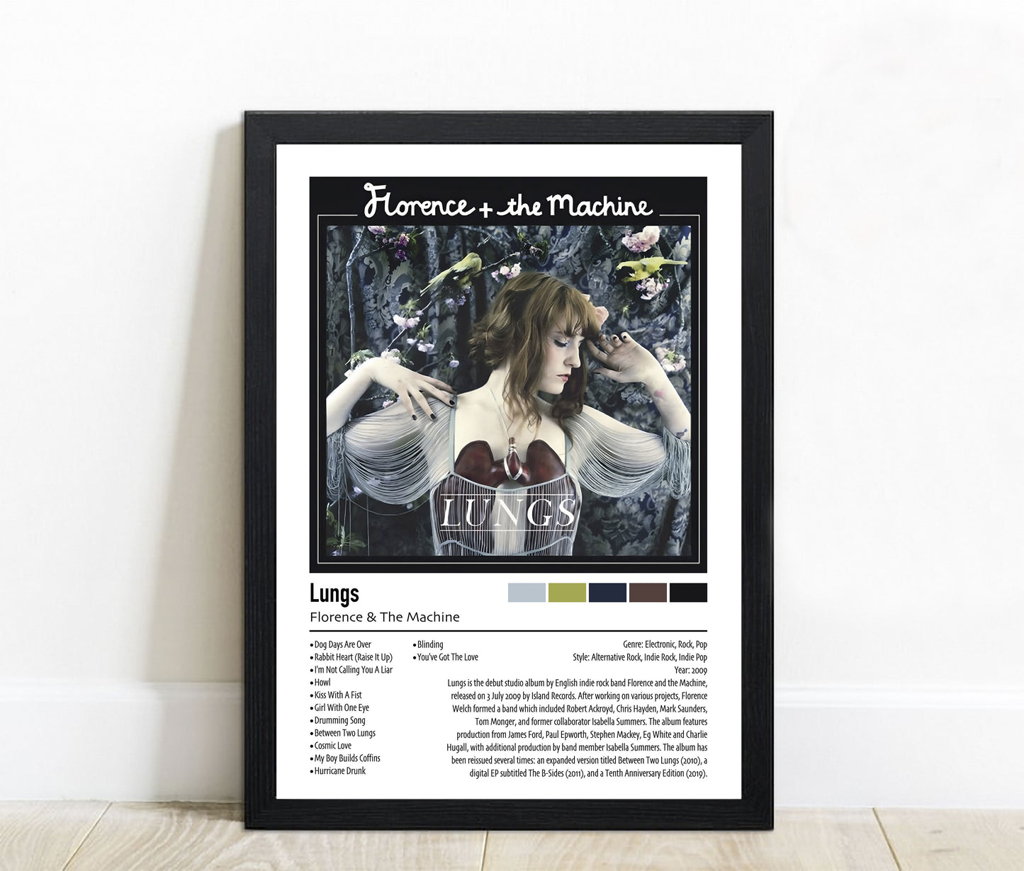 Florence & The Machine | Lungs | Custom Album Cover Poster Print