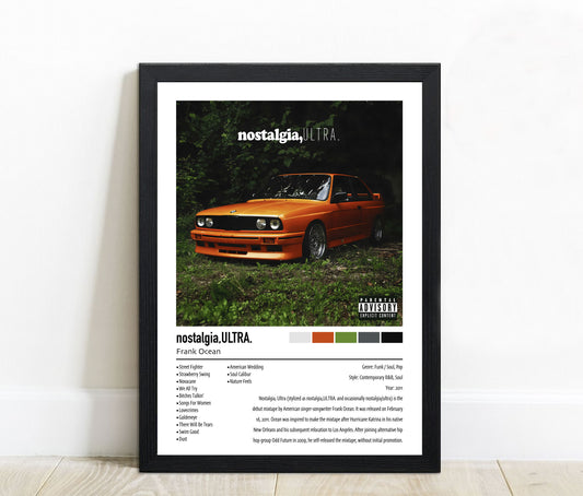 Frank Ocean | nostalgia, ULTRA. | Custom Album Cover Poster Print