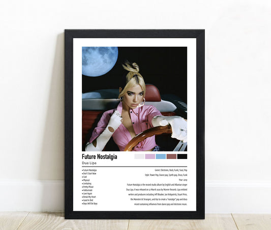 Due Lipa | Future Nostalgia | Custom Album Cover Poster Print