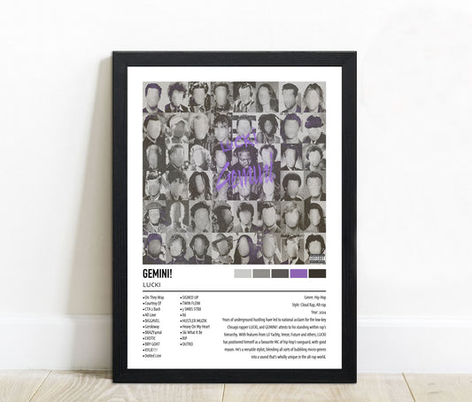 LUCKI | GEMINI! | Custom Album Cover Poster Print