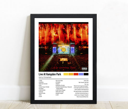 Gerry Cinnamon | Live At Hampden Park | Custom Album Cover Poster Print