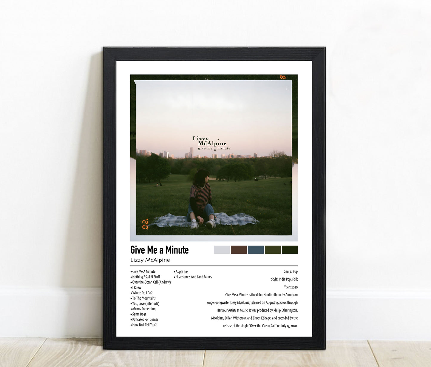 Lizzy McAlpine | Give Me A Minute | Custom Album Cover Poster Print