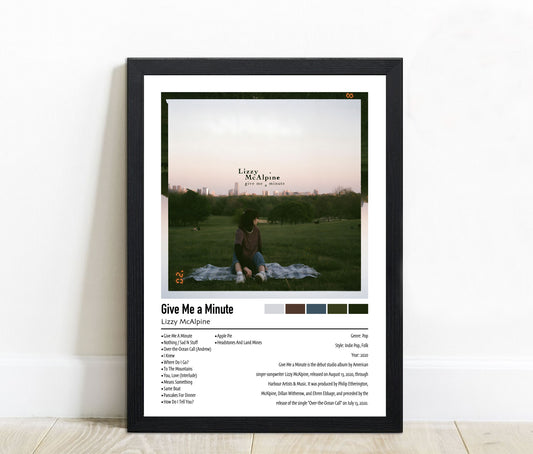 Lizzy McAlpine | Give Me A Minute | Custom Album Cover Poster Print