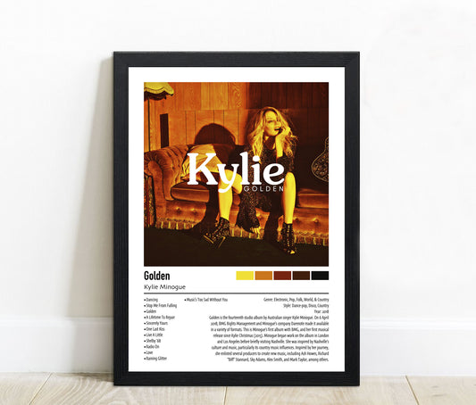 Kylie Minogue | Golden | Custom Album Cover Poster Print